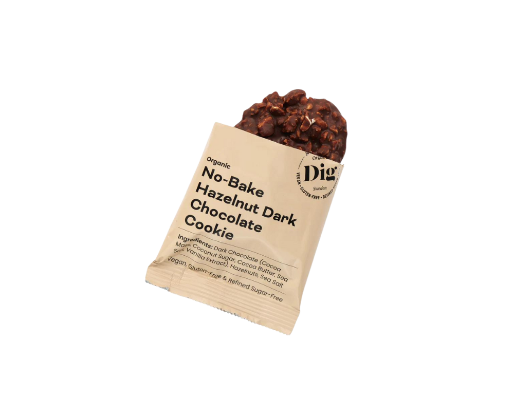Dig cookie cu ciocolata neagra si alune de padure