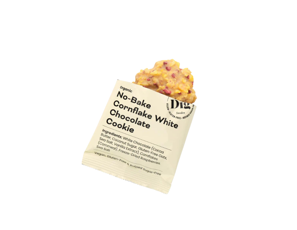 Dig cookie cu fulgi de porumb si ciocolata alba