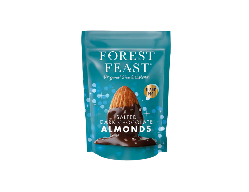 Migdale sarate in ciocolata neagra belgiana de la Forest Feast