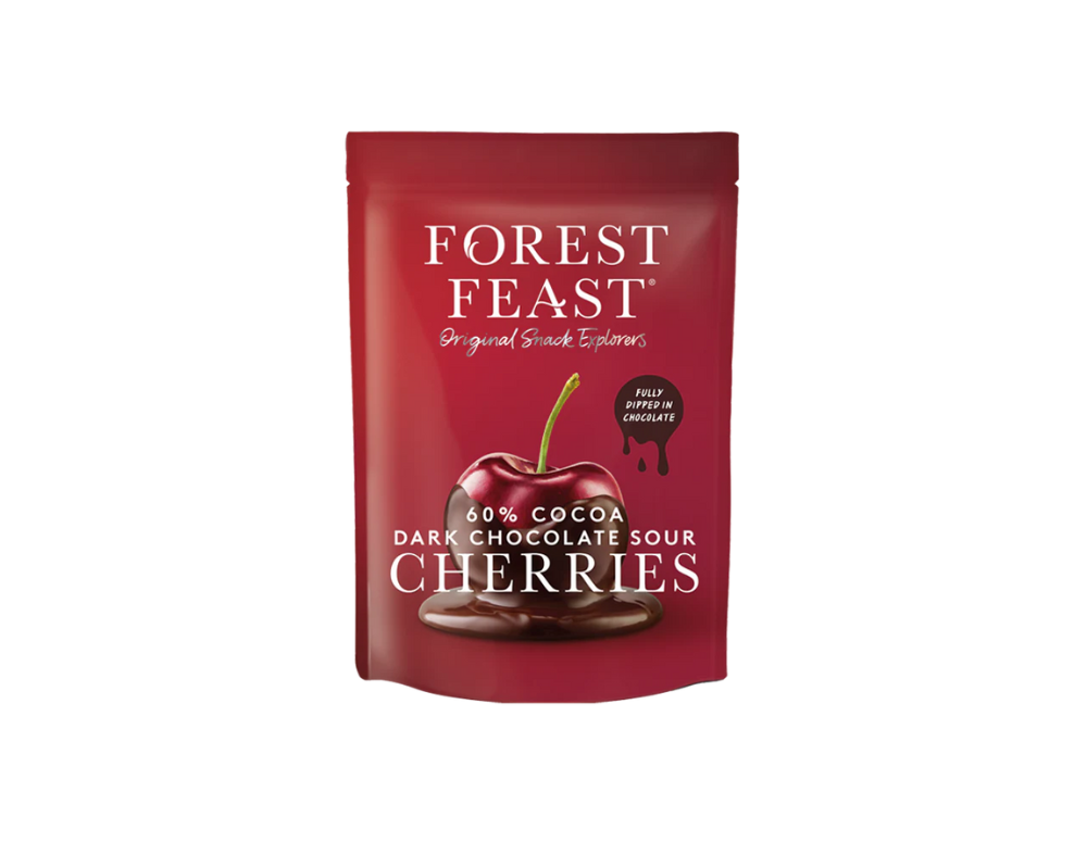 Visine in ciocolata neagra belgiana de la Forest Feast