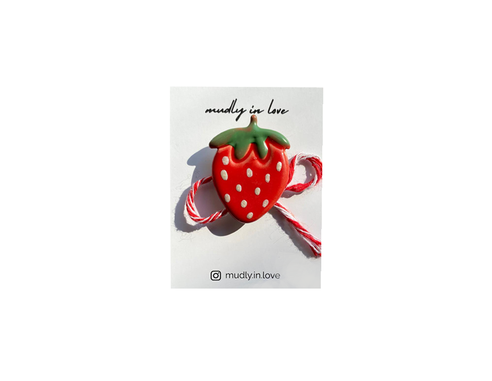 Mărțișor de porțelan Căpșună