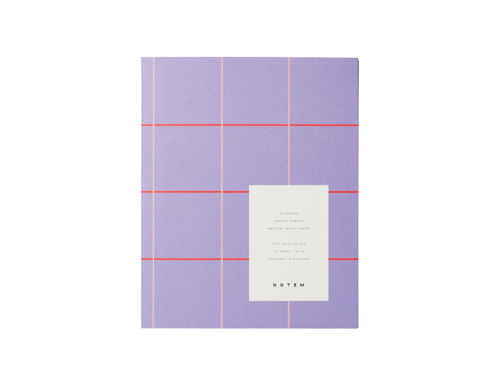 Caiet UMA mediu Lavender Check