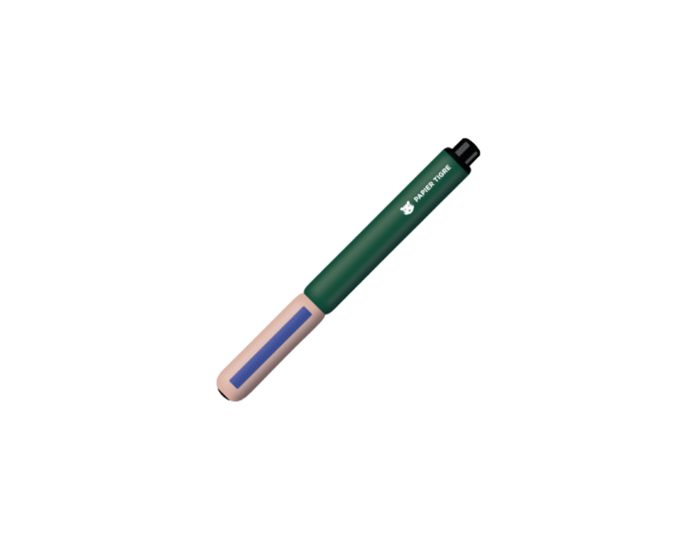 Stilou metalic verde cu roz