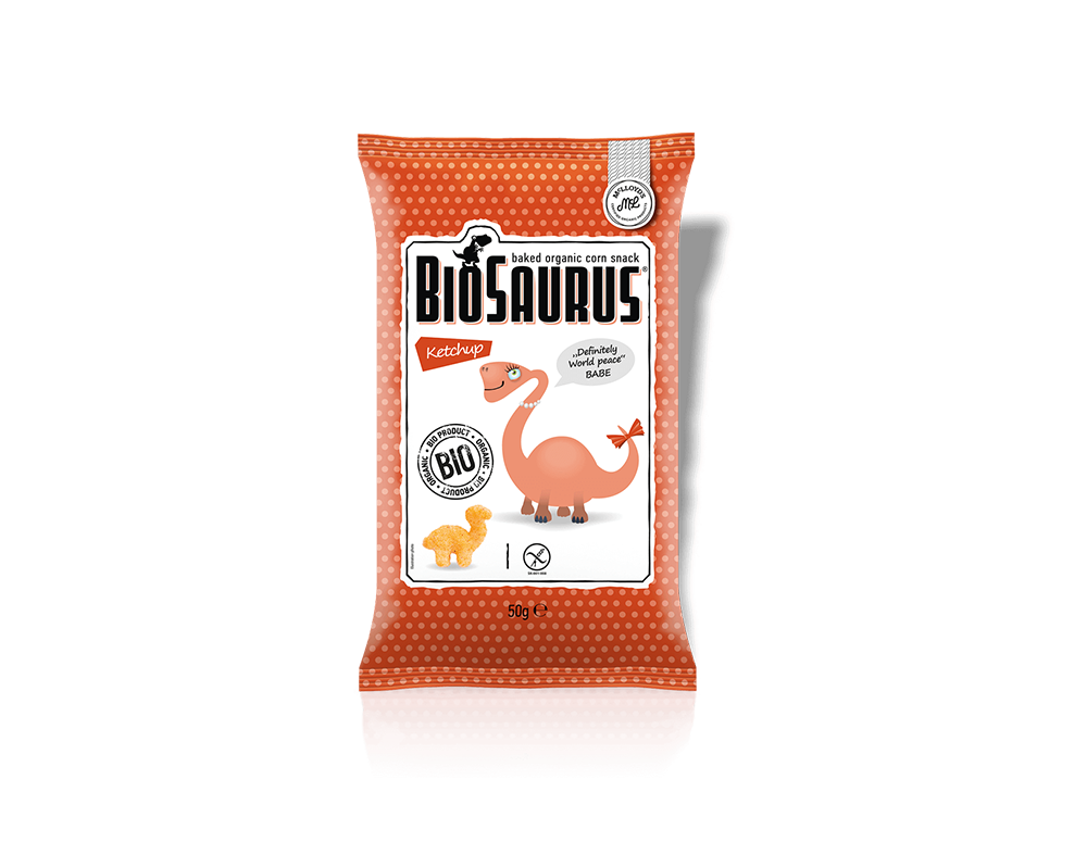 Pufuleți Biosaurus cu ketchup