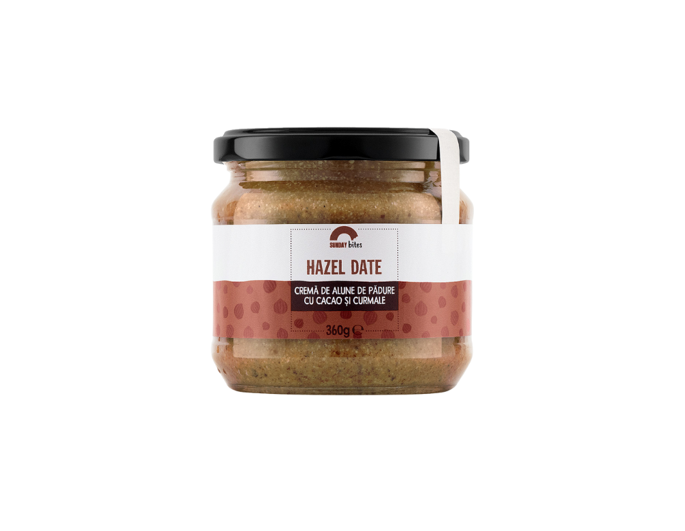 Cremă de alune de pădure cu cacao și curmale