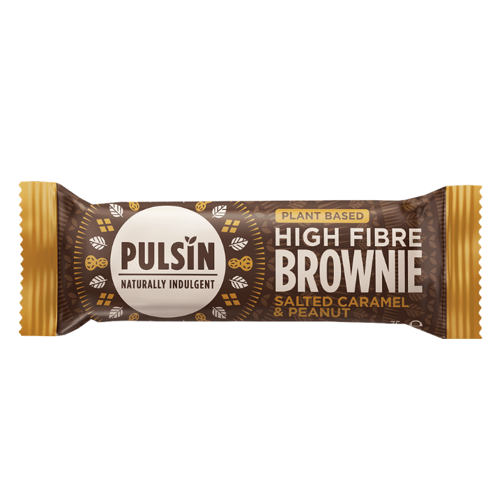 Pulsin Brownie with Peanuts and Salted Caramel