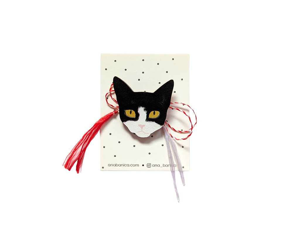 Mărțișor pisică - Tuxedo