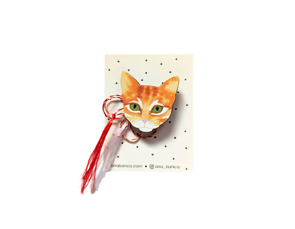 Mărțișor pisică - Orange