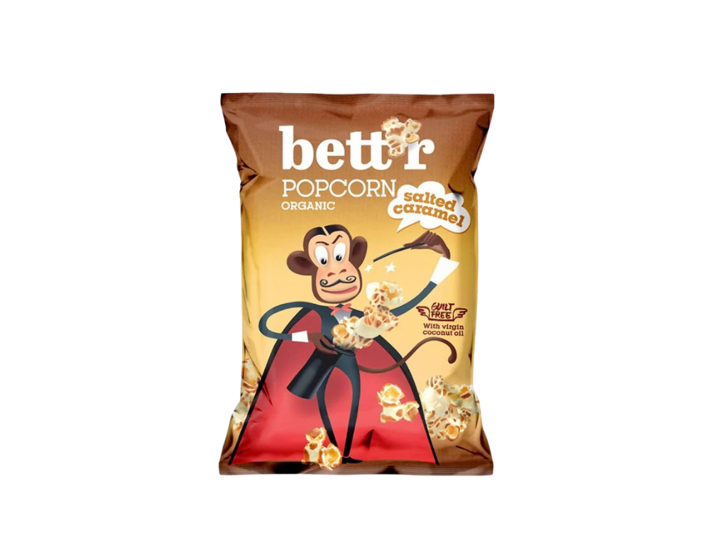 bettr popcorn organic cu caramel sarat
