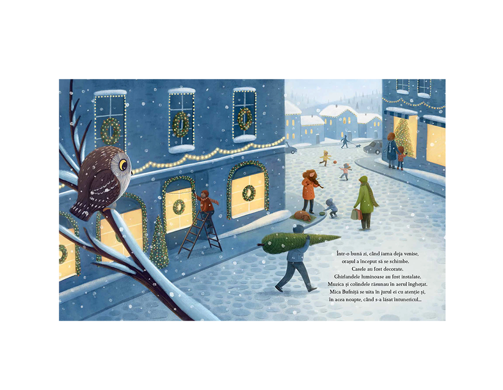 Povești pentru copii Bufnița de Crăciun