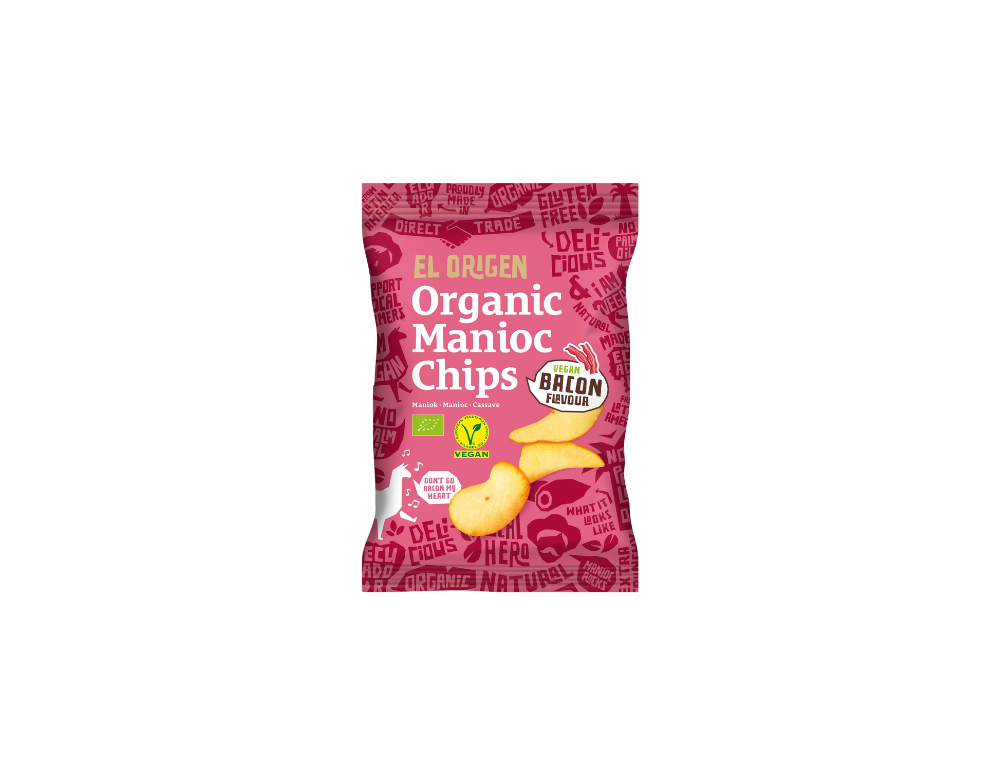 El Origen chipsuri de manioc cu aroma de bacon