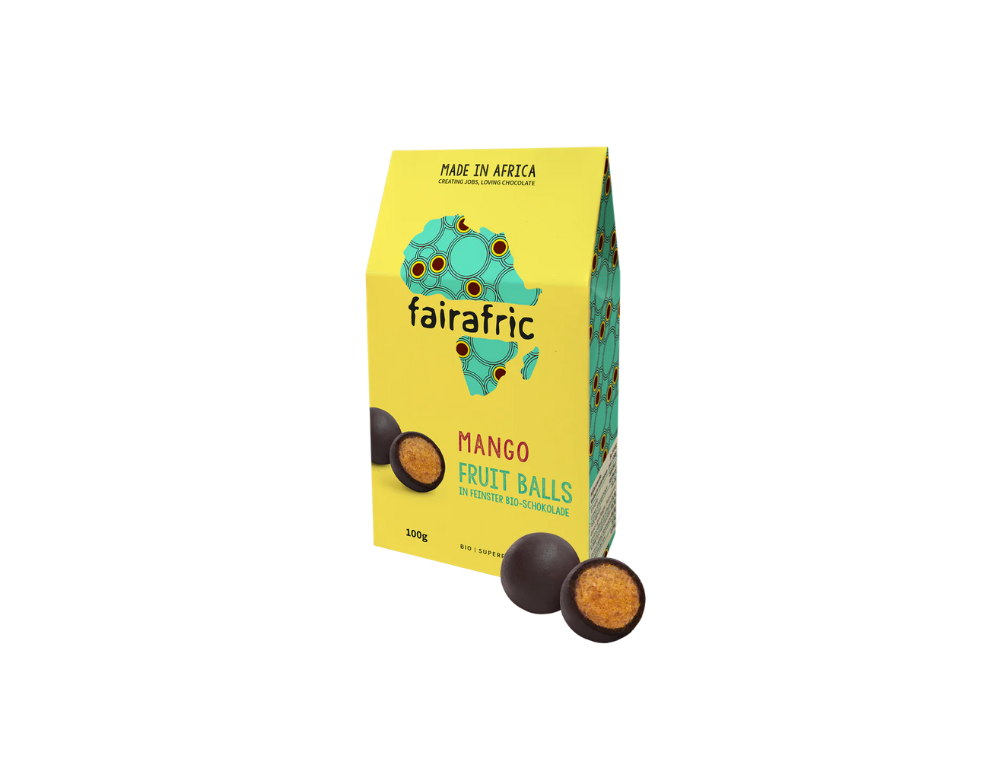 Trufe de ciocolata organica si fair trade cu mango de la FairAfric