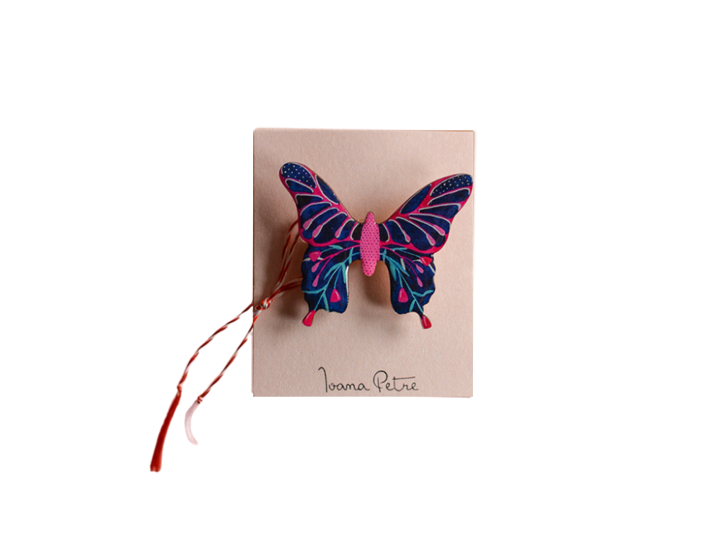 Mărțișor fluture albastru