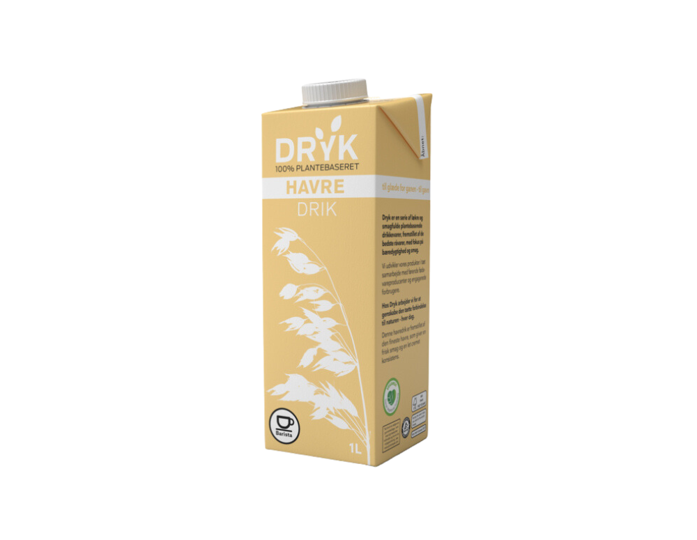 Lapte de ovaz Dryk bautura vegetala pentru cafea, ceai, smoothies
