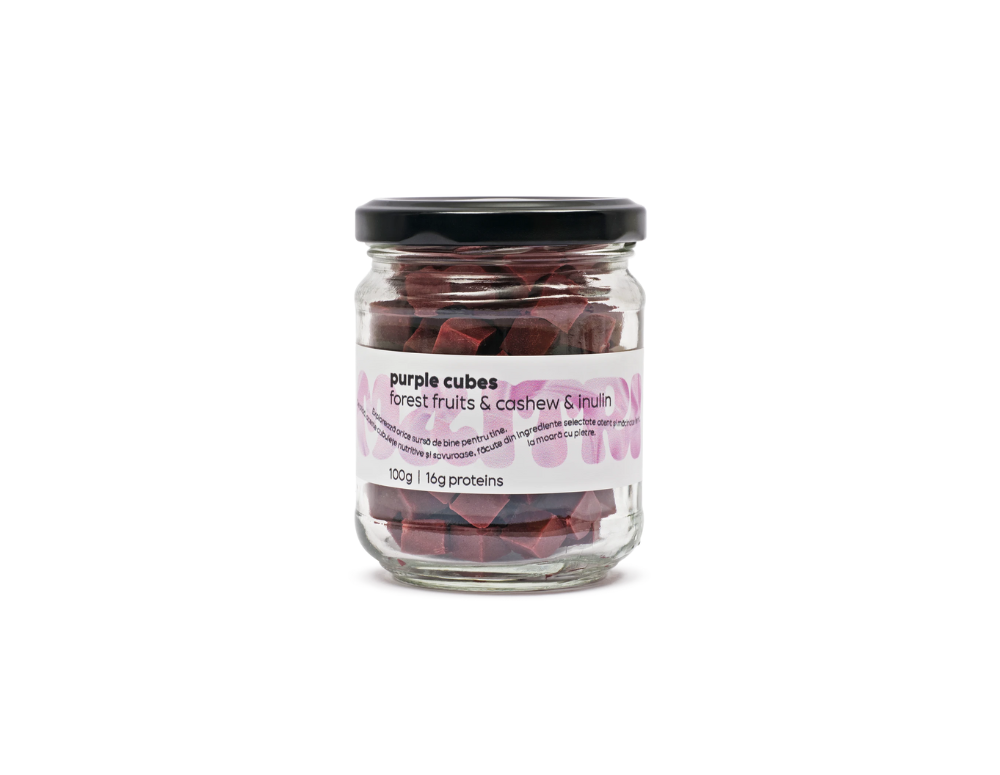 Maitri cuburi de ciocolata cu fructe de padure purple cubes