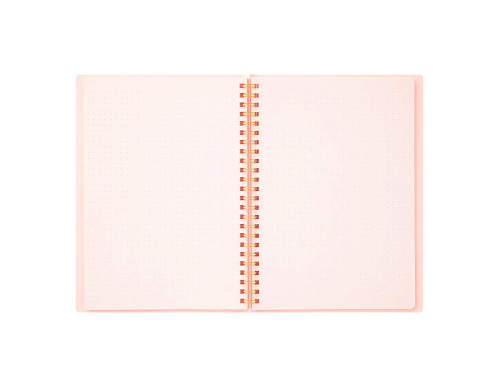 Caiet roz cu spirală A5 Color Dot Grid