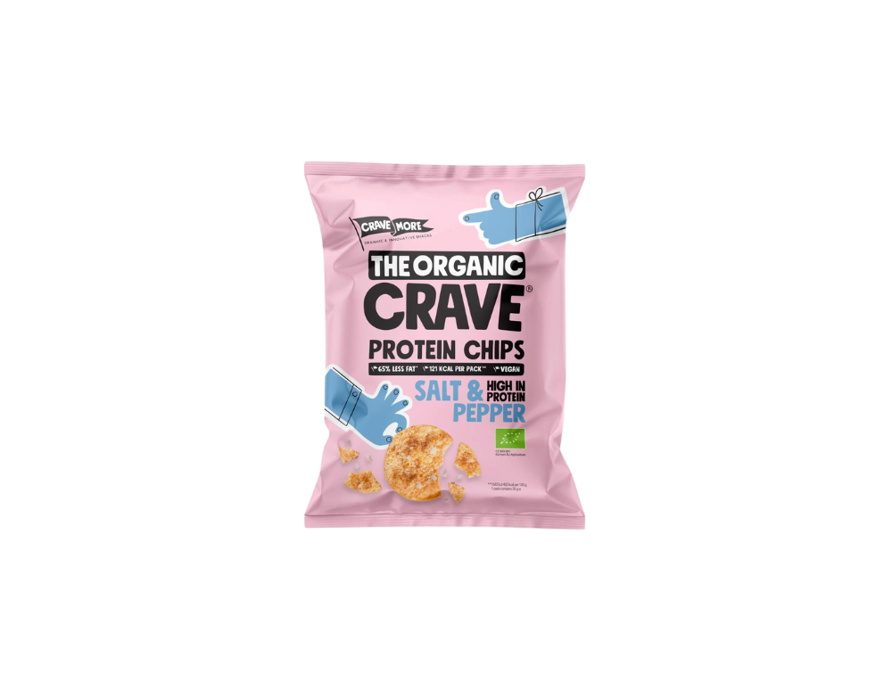 The Organic Crave chipsuri din linte cu sare si piper