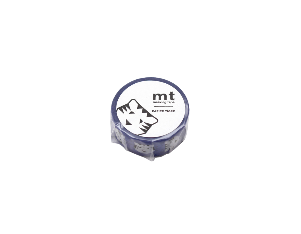 Bandă adezivă washi tape Tiger Blue