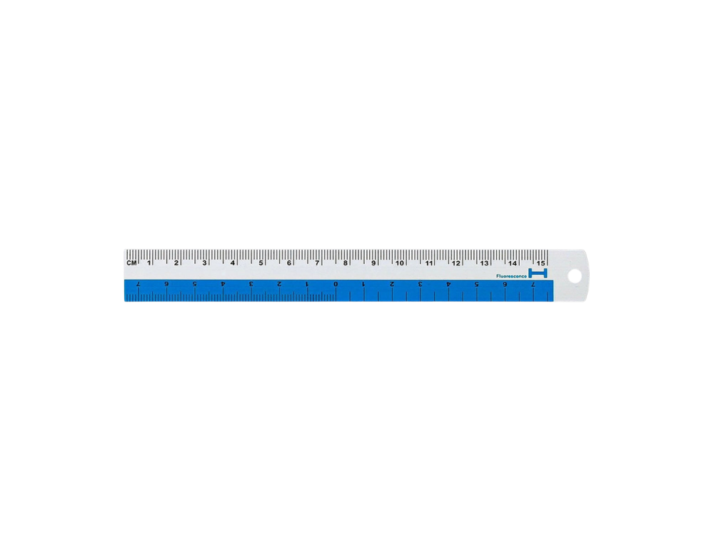 Riglă de aluminiu bleu 15 cm