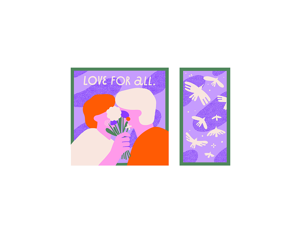 Sticker color "Love for all"