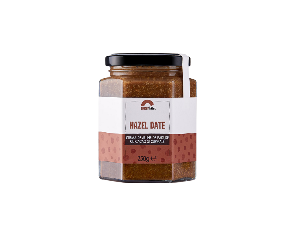 Cremă de alune de pădure cu cacao și curmale